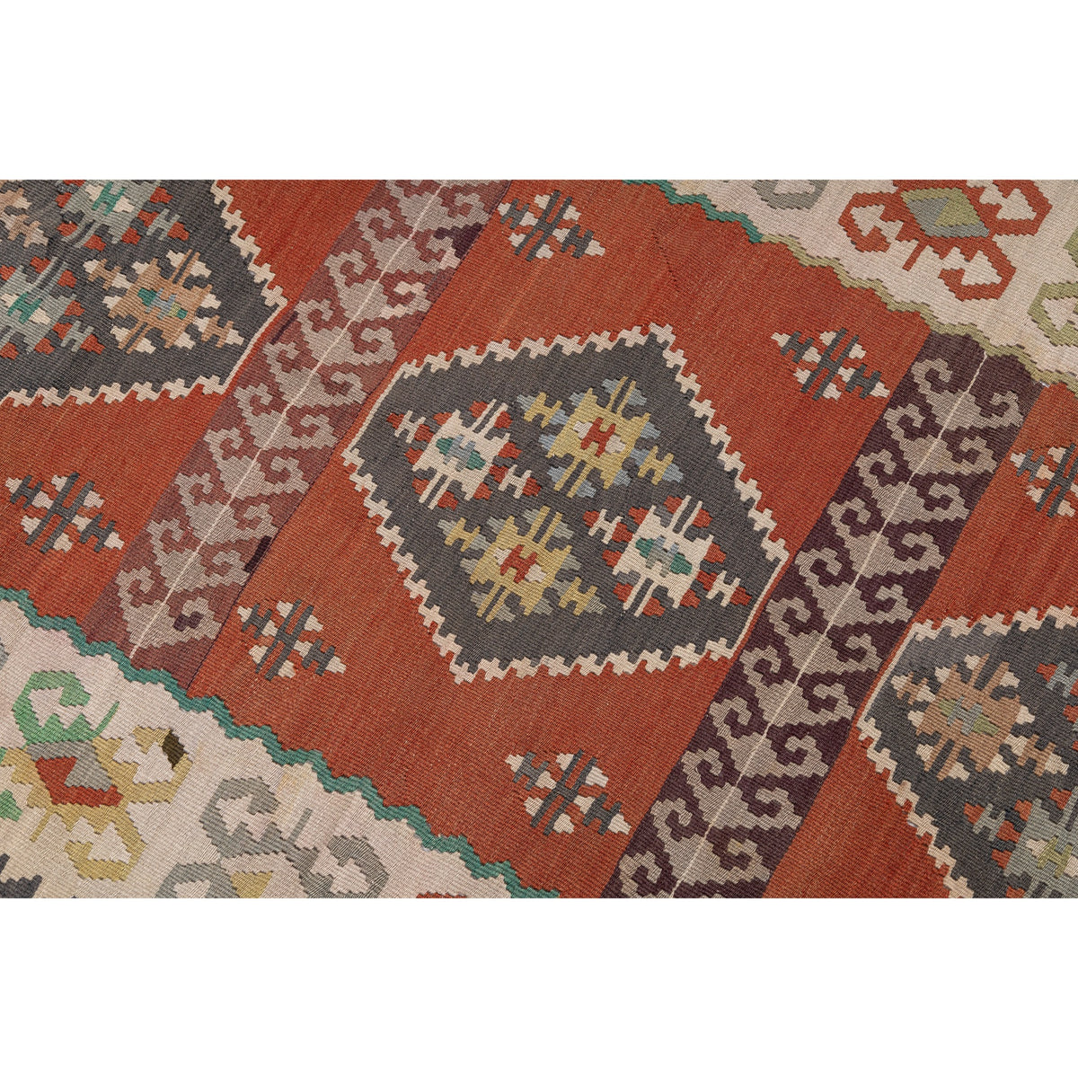 Zavkhan - (3'3'' x 6'3'') Vintage Turkish Kilim