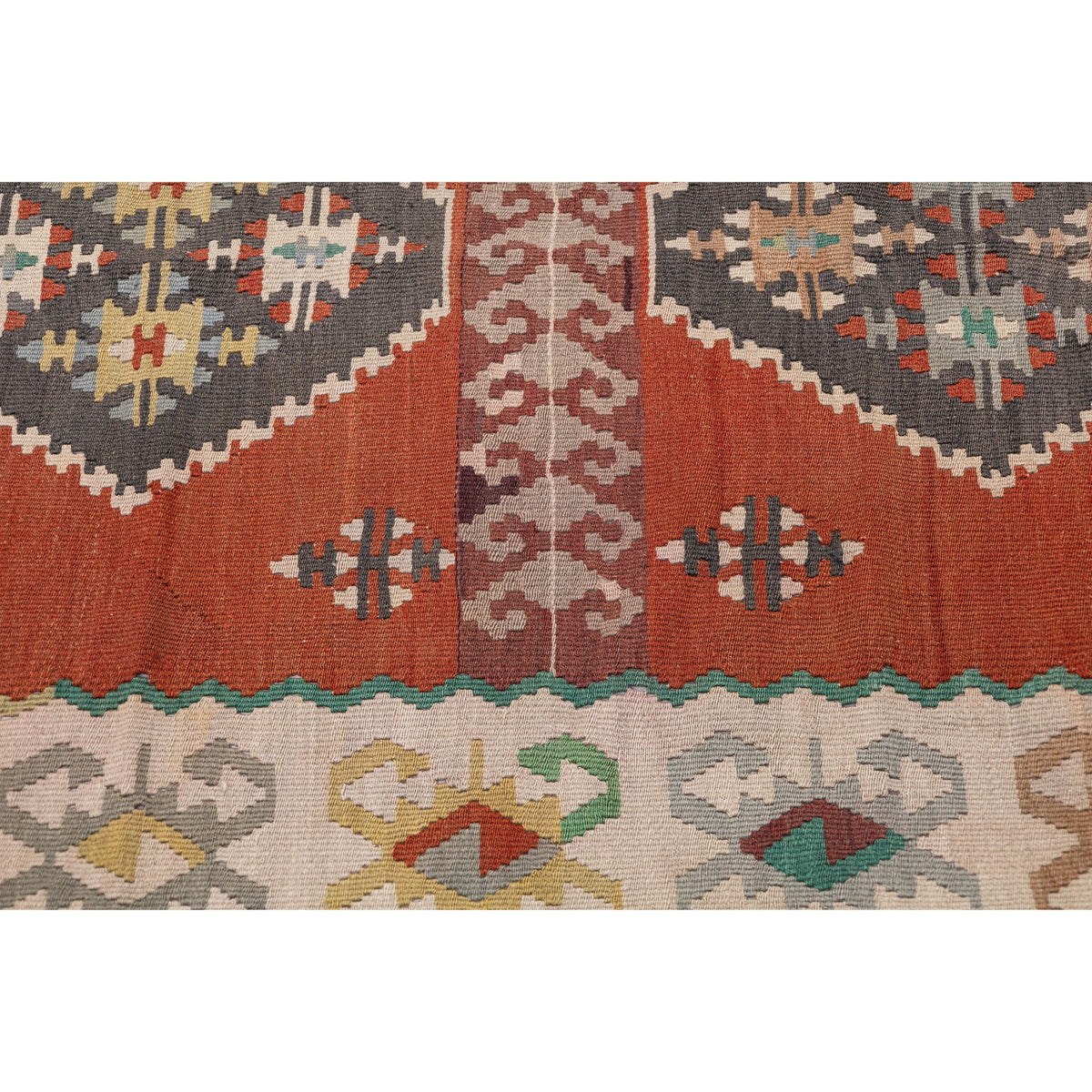 Zavkhan - (3'3'' x 6'3'') Vintage Turkish Kilim