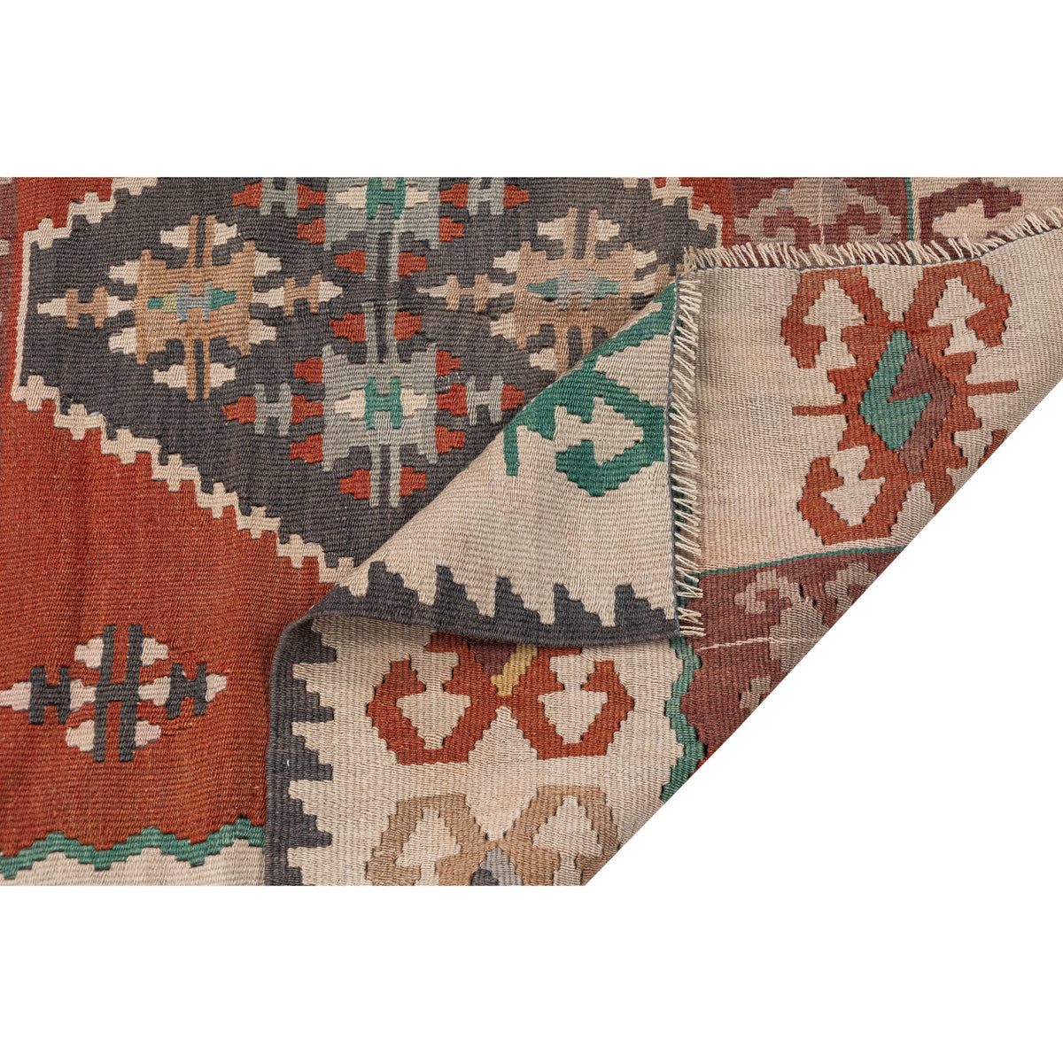 Zavkhan - (3'3'' x 6'3'') Vintage Turkish Kilim