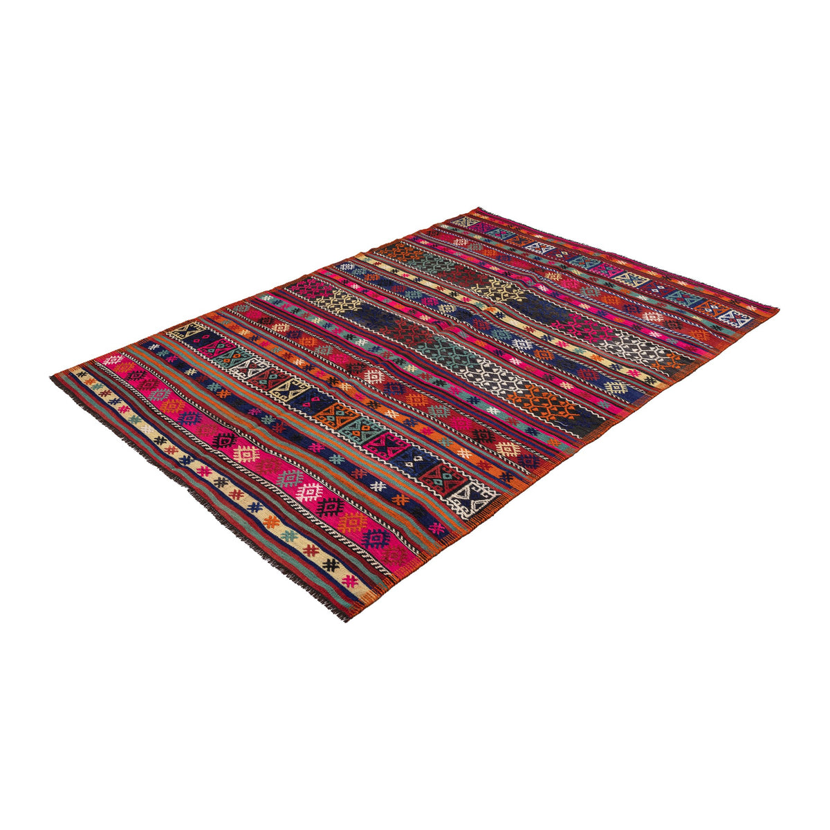 - (5'3'' x 7'6'') Vintage Turkish Kilim