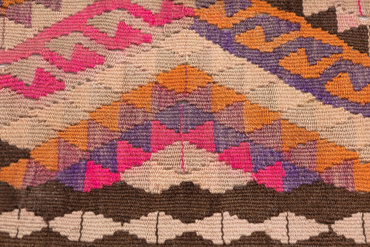 (3'2'' x 4'11'') Oriental Authentic Small Pink Kilim Rug