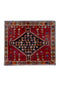 2'4" x 2' Vintage Square Red Small Rug