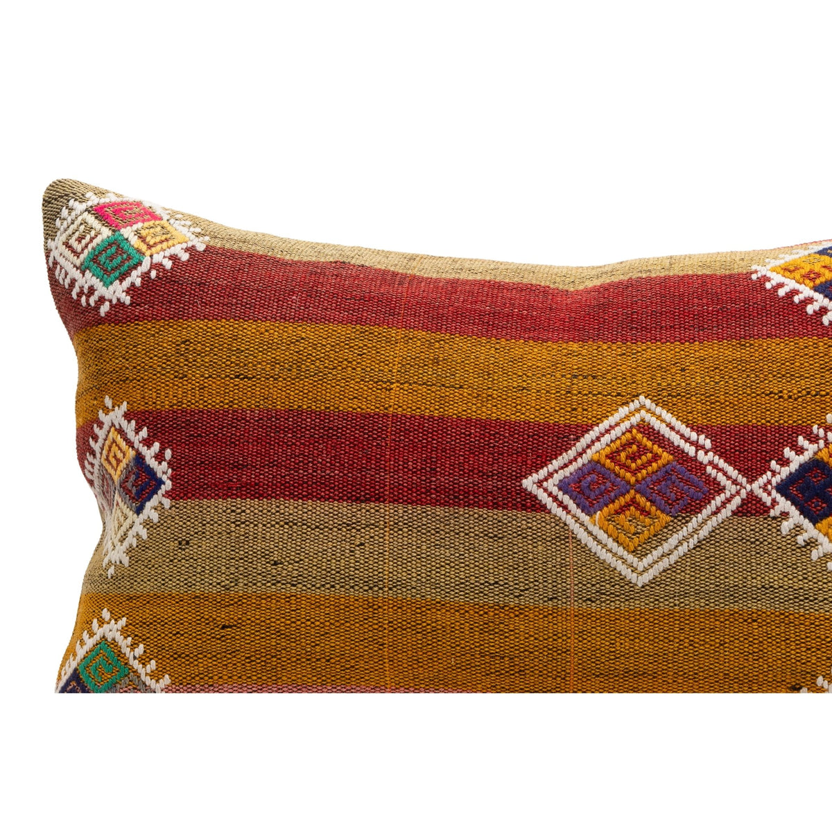 Striped Boho Throw Pillow Cover