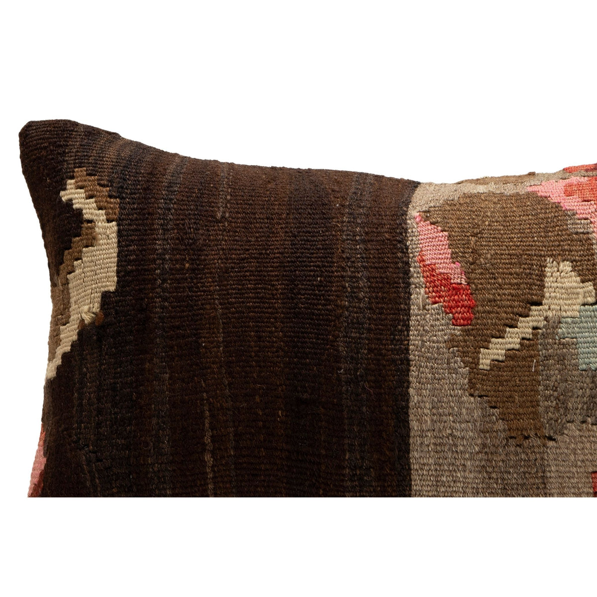 Authentic Neutral Kilim Pillow Case 12" x 20"