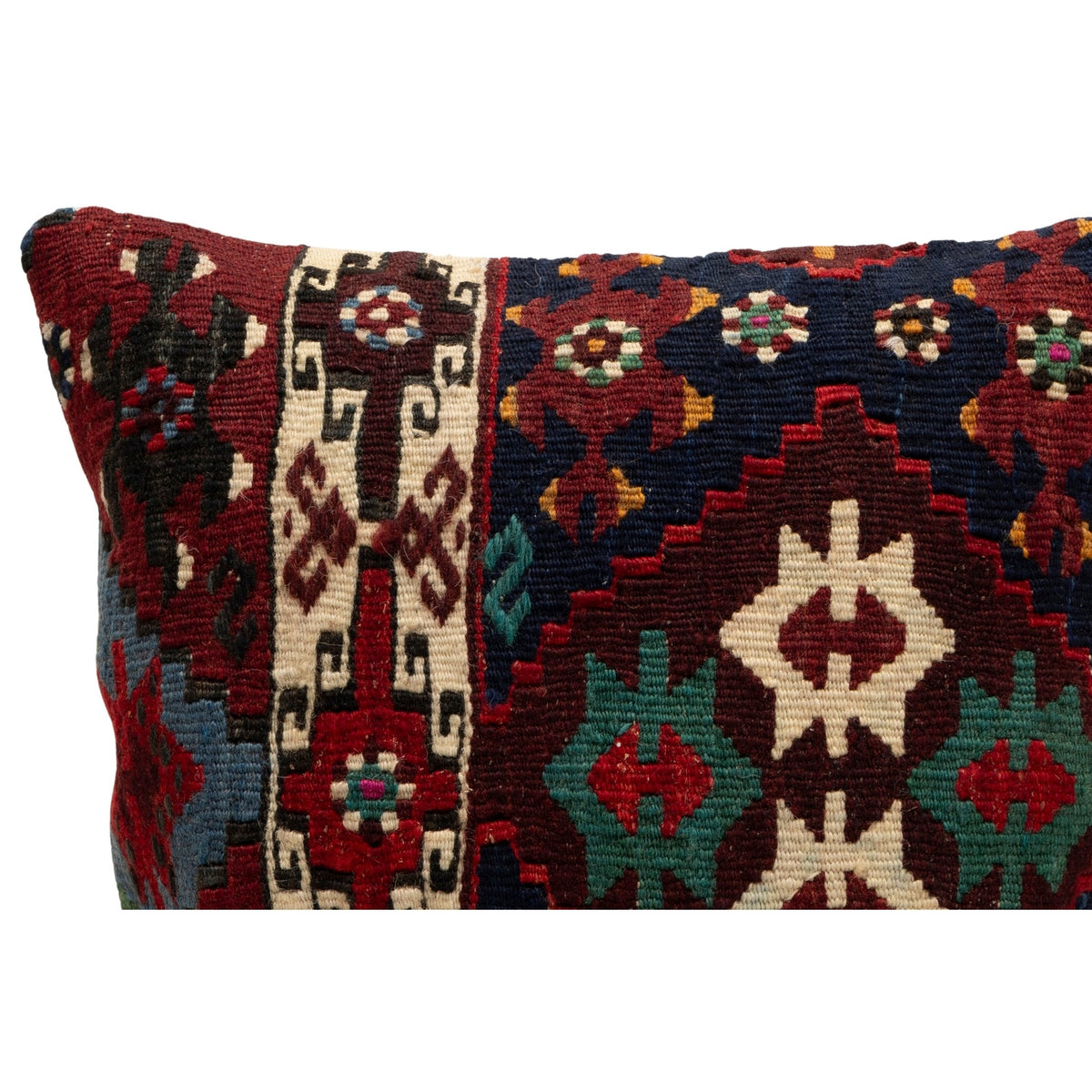 Handwoven Kilim Throw Pillow Cover 16" x 16"