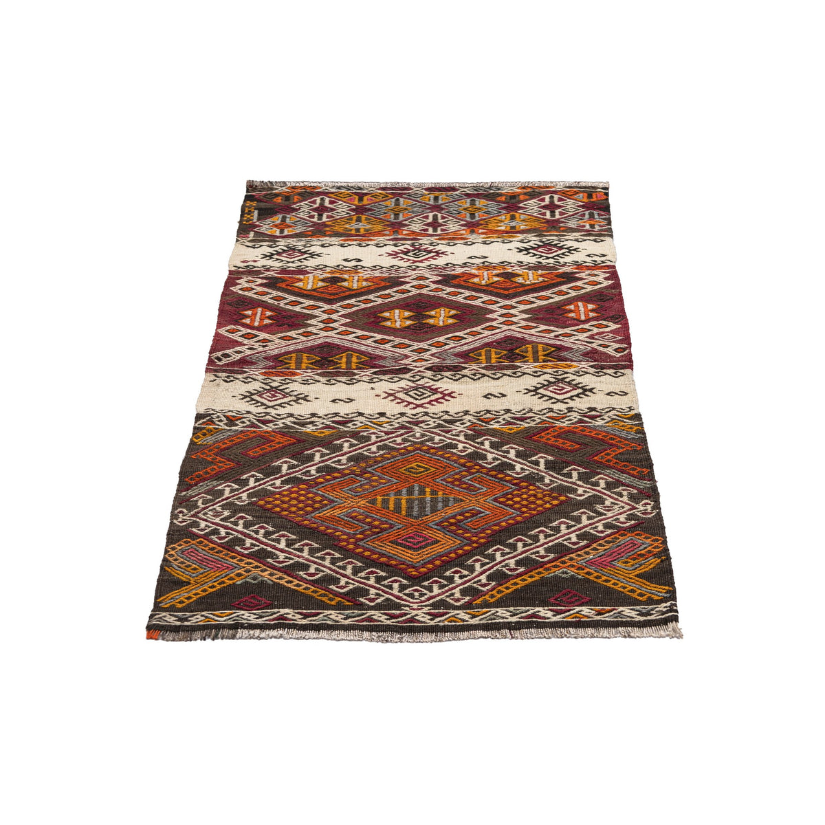 - (2'4'' x 4'7'') Vintage Ethnic Kilim Rug