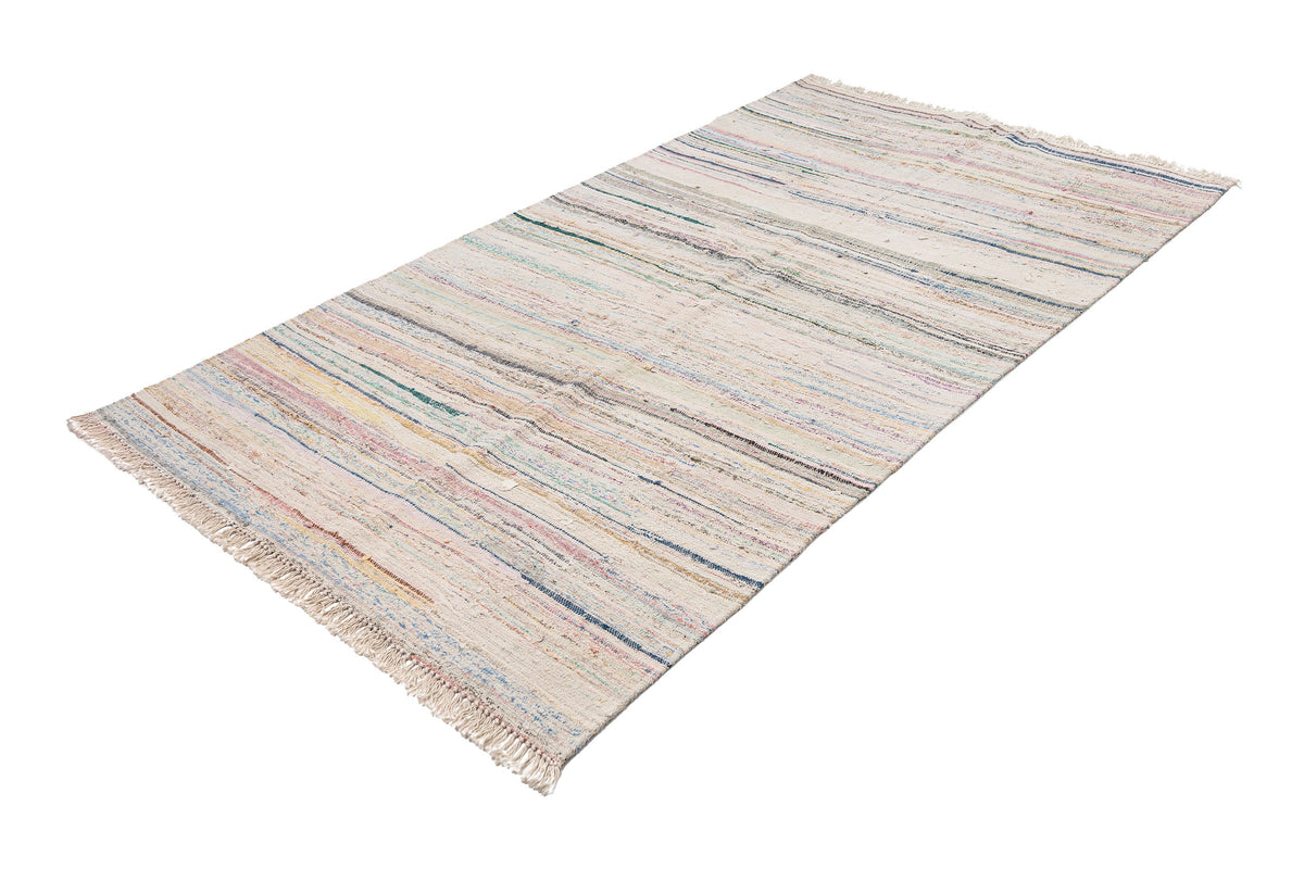 (4'7'' x 8'1'') Handwoven Vintage Striped Kilim Rug