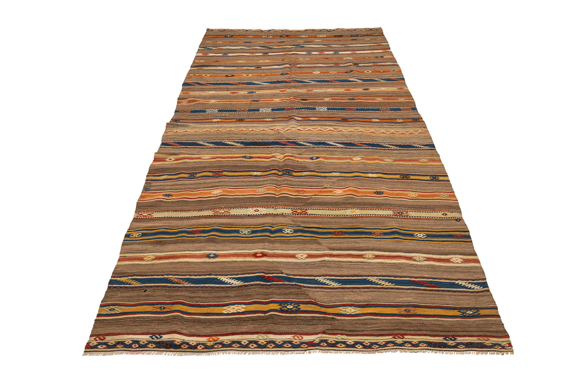 Handmade Flatweave Striped Kilim Rug