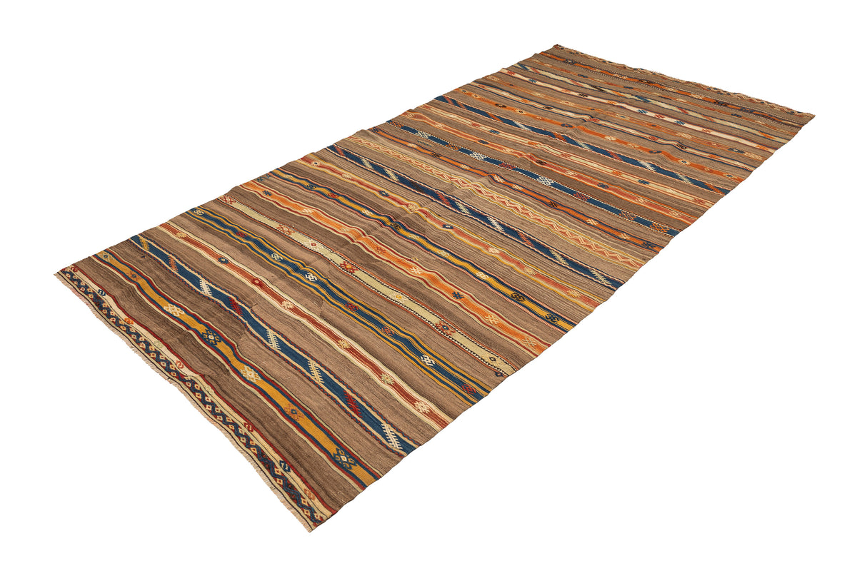 Handmade Flatweave Striped Kilim Rug