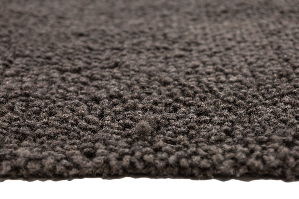 Handmade Organic Black Gray Turkish Wool Rug