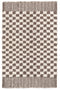 Handmade Organic Wool Checkered Rug 