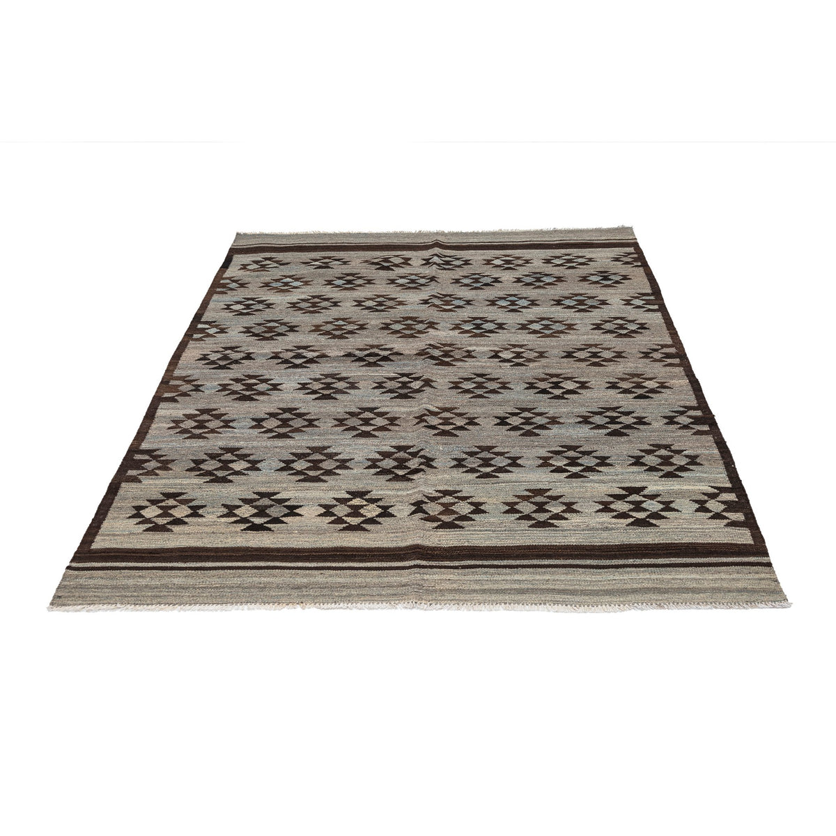 - (5'1'' x 6'6'') New Turkish Modern Design Kilim Rug