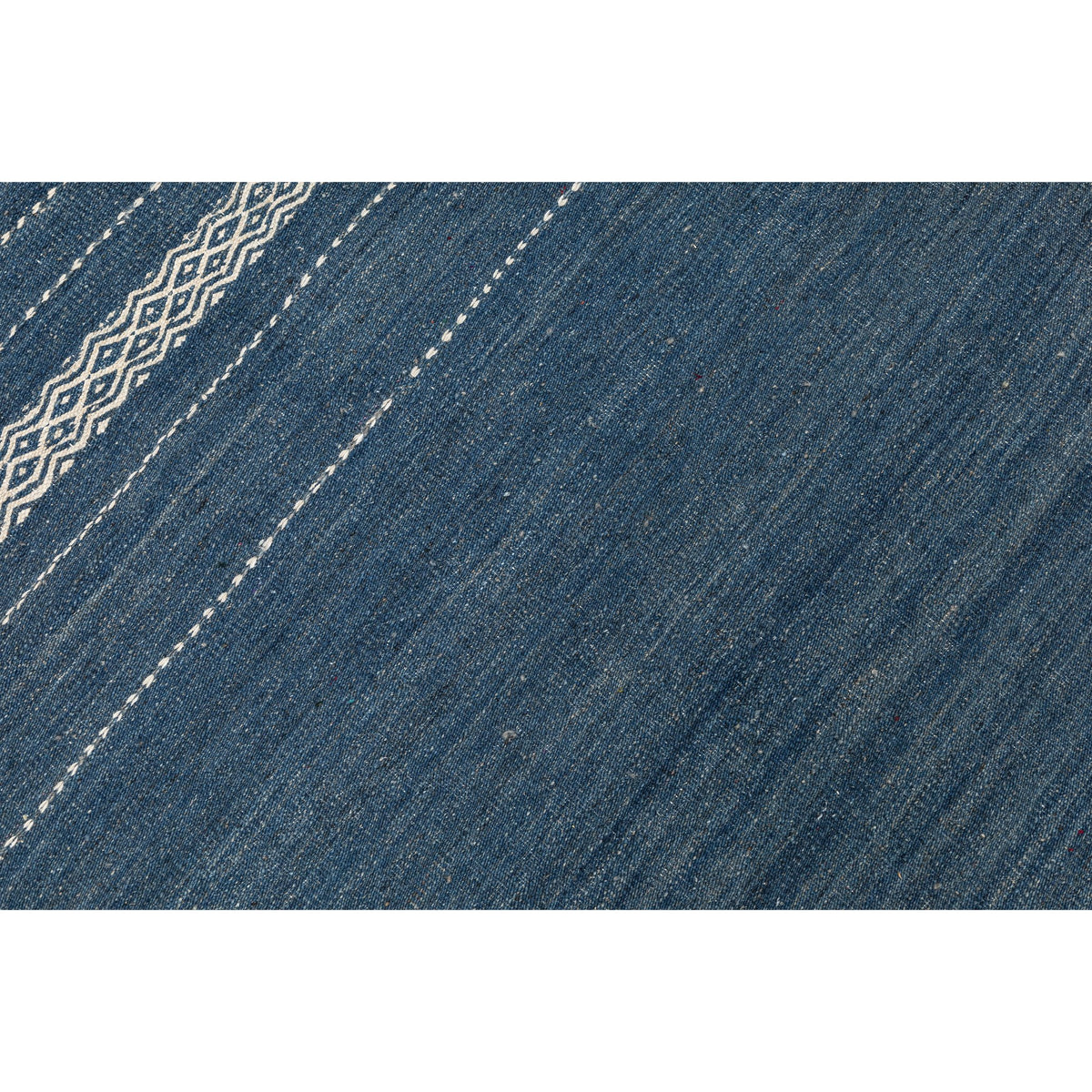 - (3'10'' x 6'1'') New Turkish Modern Design Blue Kilim Rug