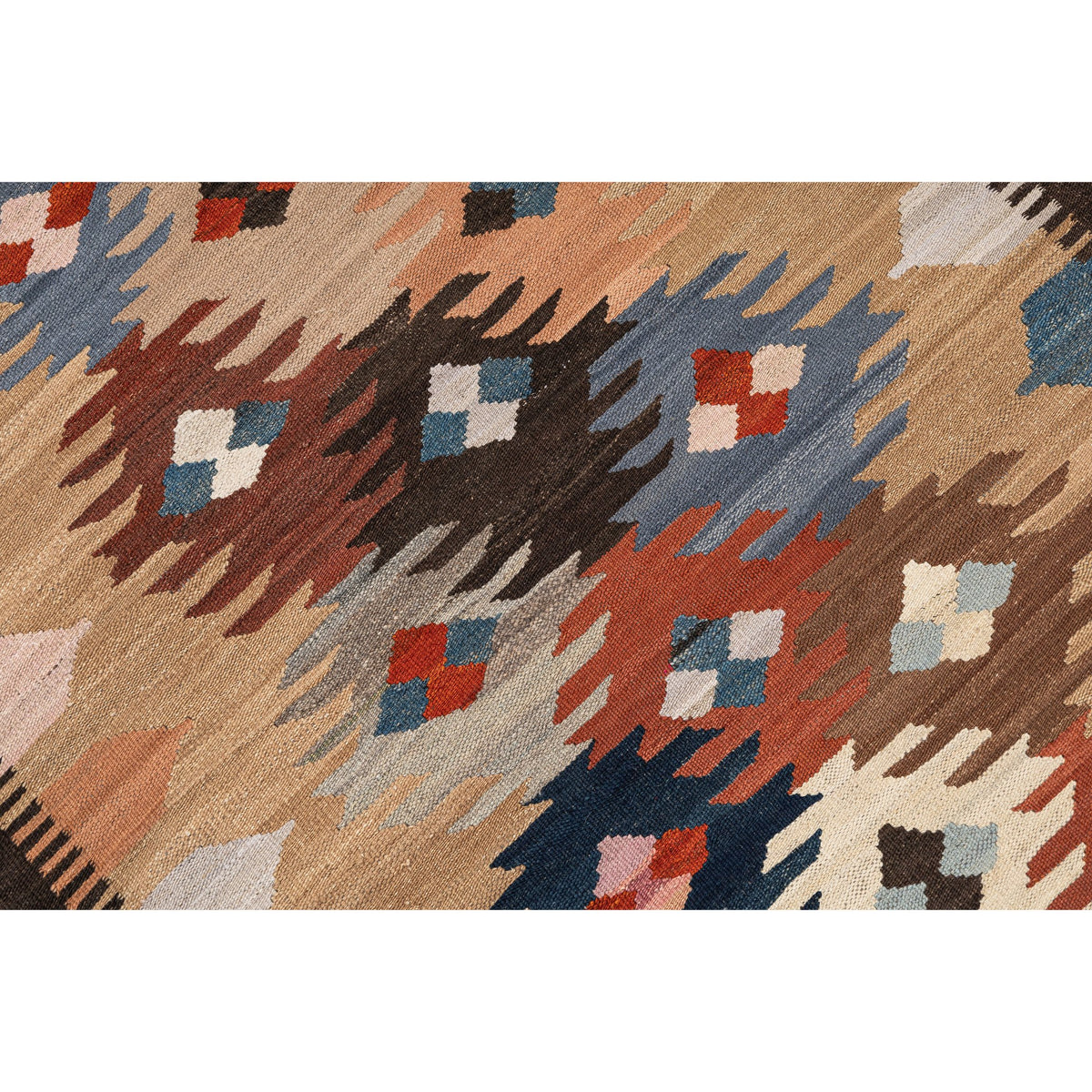 - (3'3'' x 4'11'') New Turkish Modern Design Colorful Kilim Rug