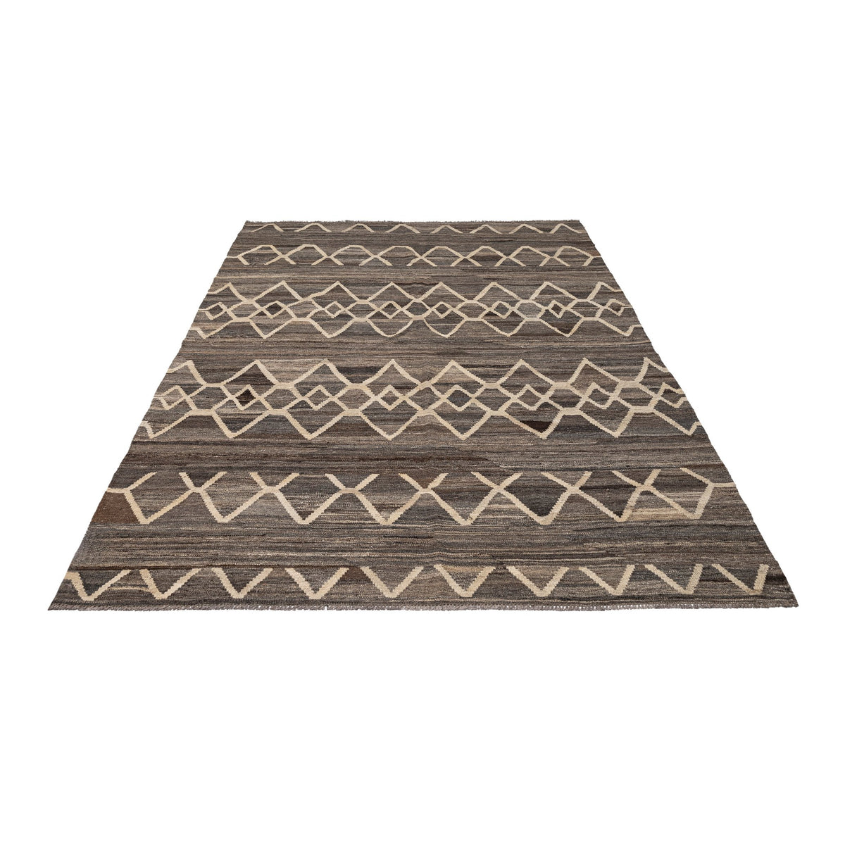 - (5'11'' x 8'2'') New Turkish Modern Design Kilim Rug