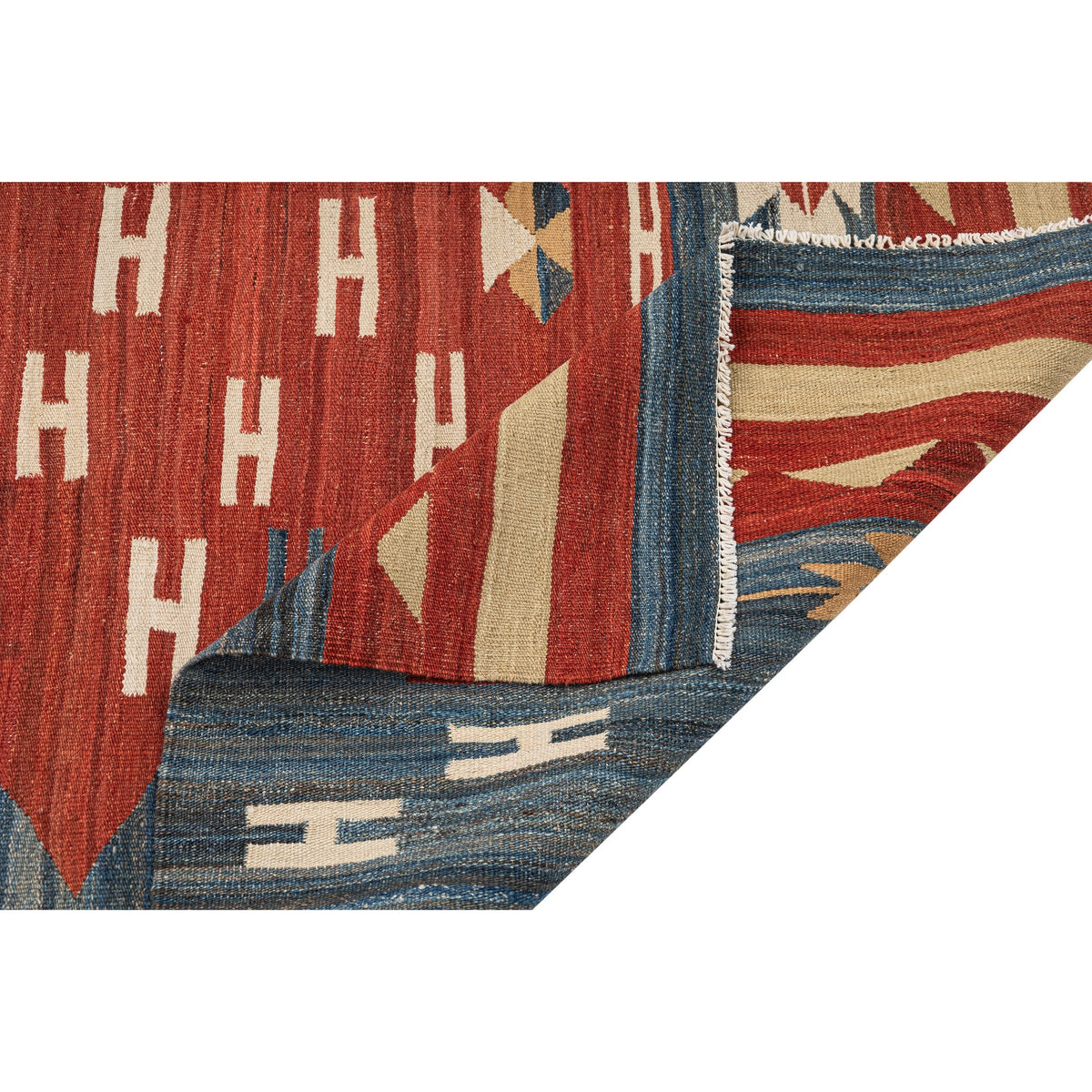 (6'1'' x 9'9'') New Turkish Modern Design Kilim Rug