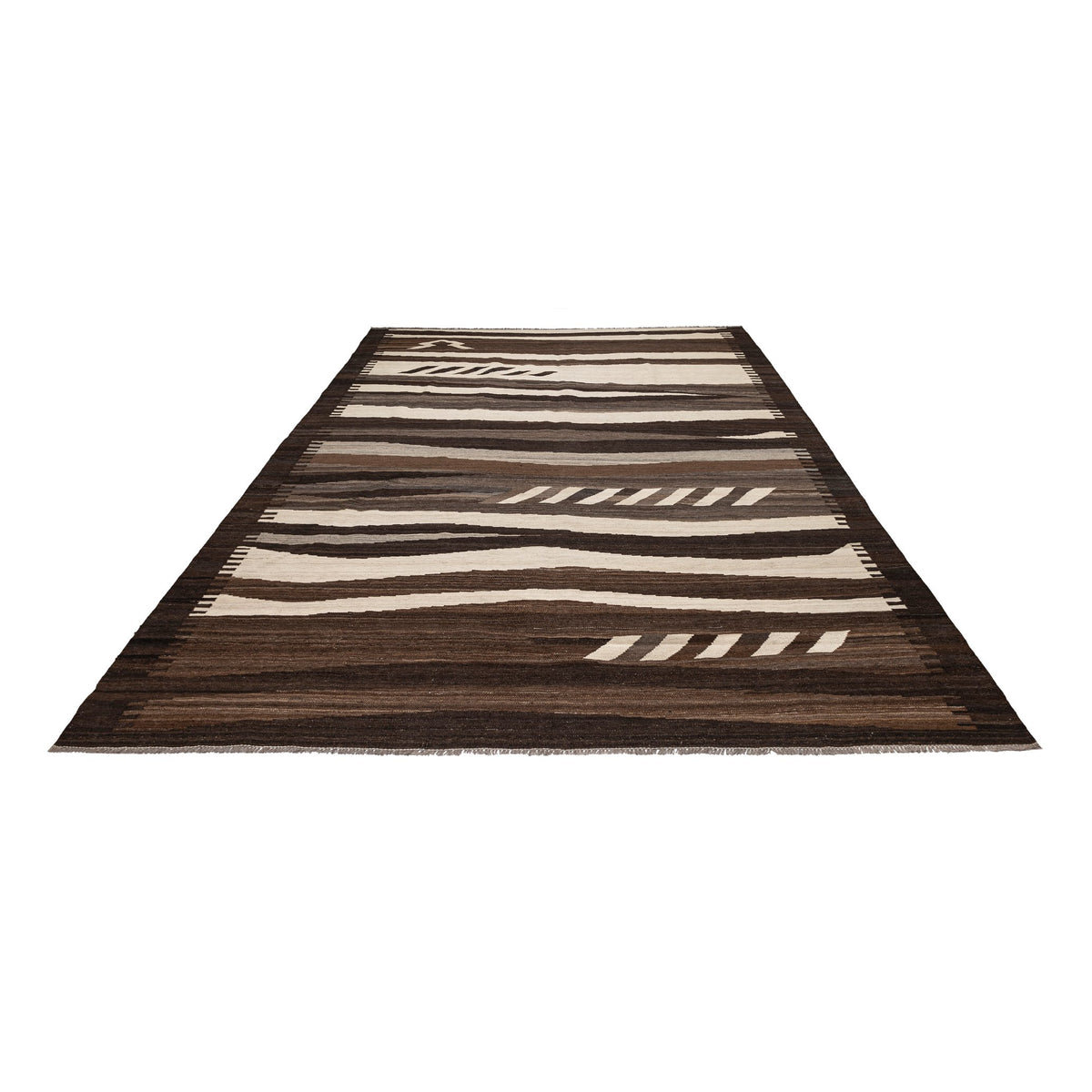 - (8'11'' x 12'2'') New Turkish Modern Design Kilim Rug