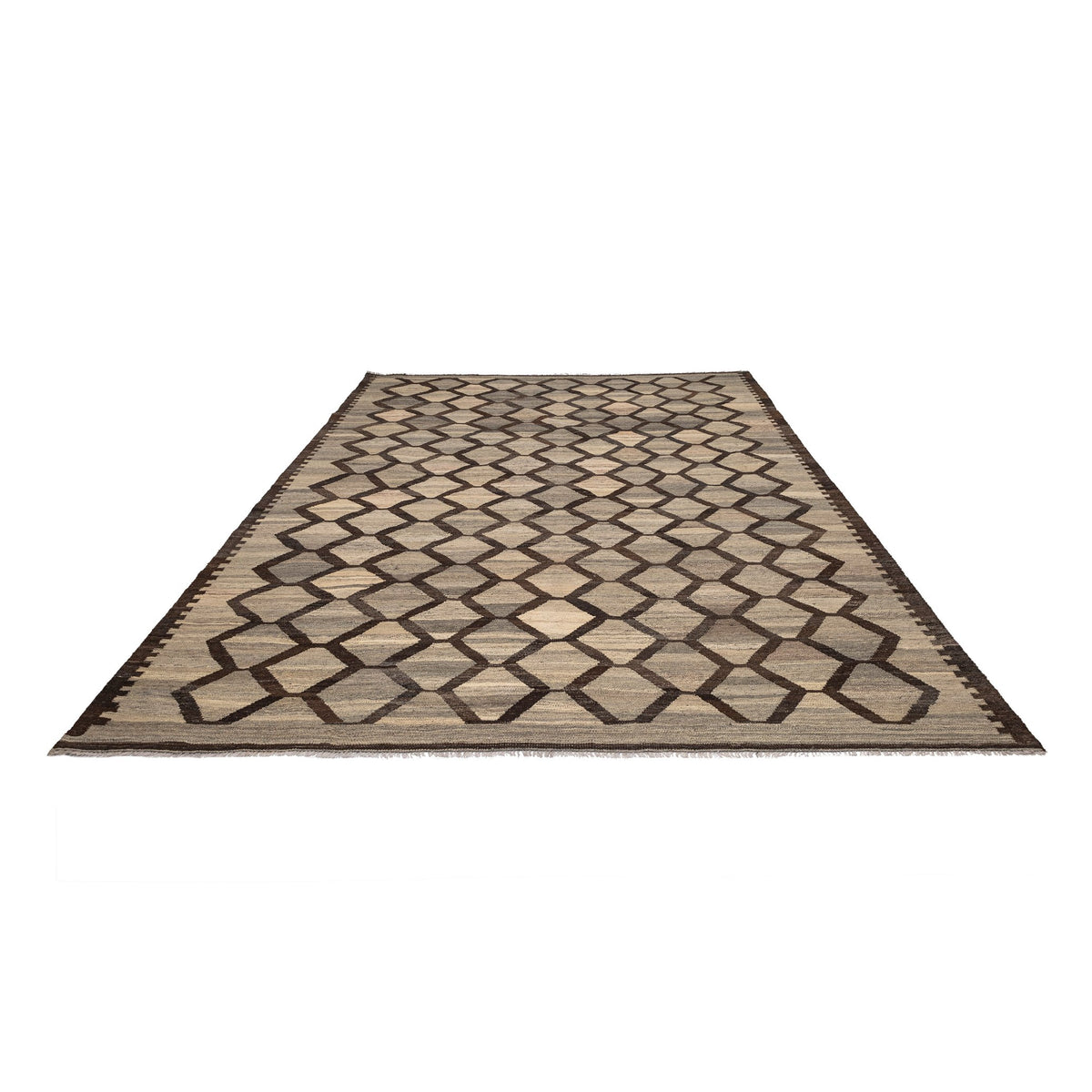 - (8'3'' x 9'9'') New Turkish Modern Design Kilim Rug