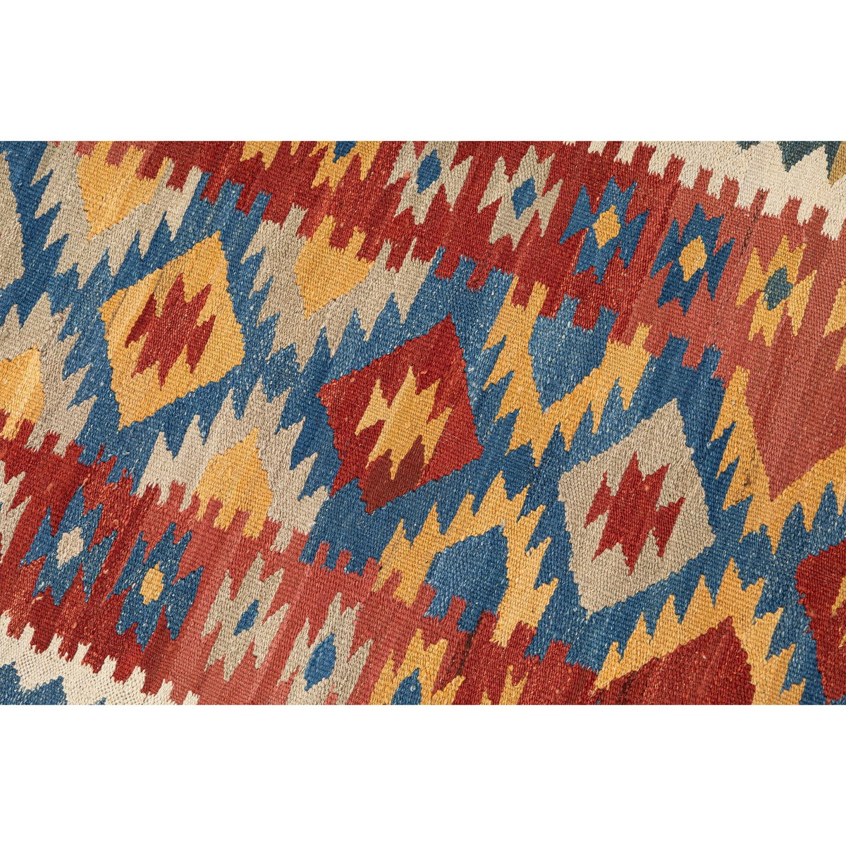 - (2'7'' x 9'7'') New Handwoven Modern Design Kilim Runner