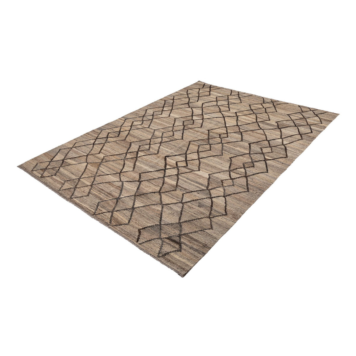 (5'8'' x 8'1'') New Moroccan Modern Design Beige Rug