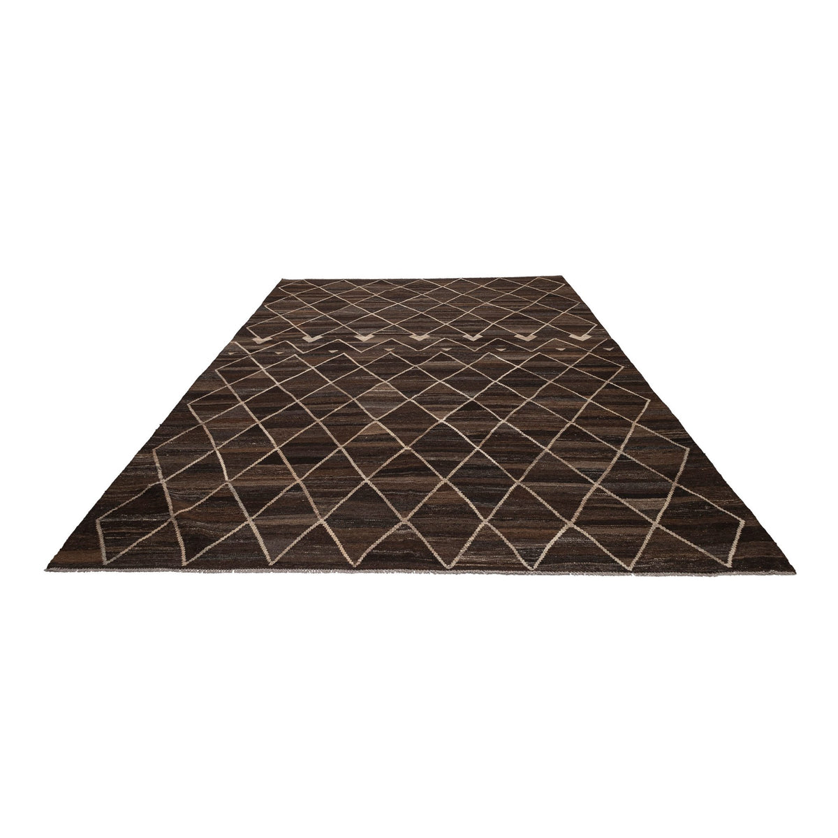 (8'8'' x 11'4'') Moroccan Modern Design Brown Rug