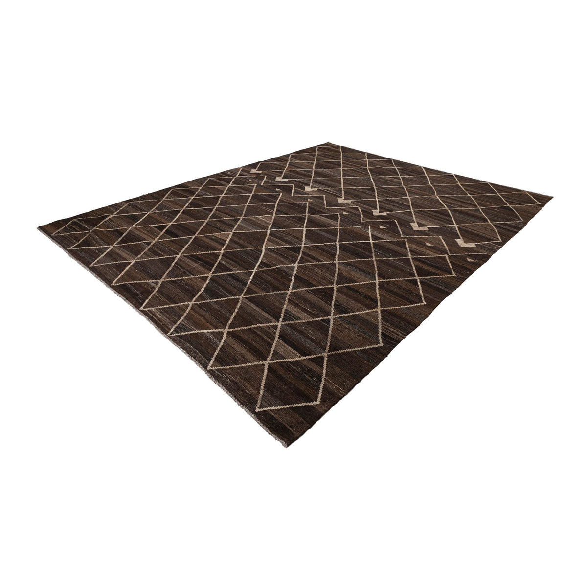 (8'8'' x 11'4'') Moroccan Modern Design Brown Rug