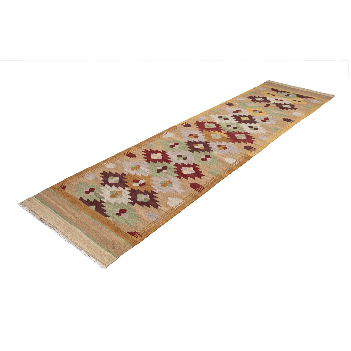 (2'9'' x 11'2'') Colorful Modern Design Kilim Runner Rug