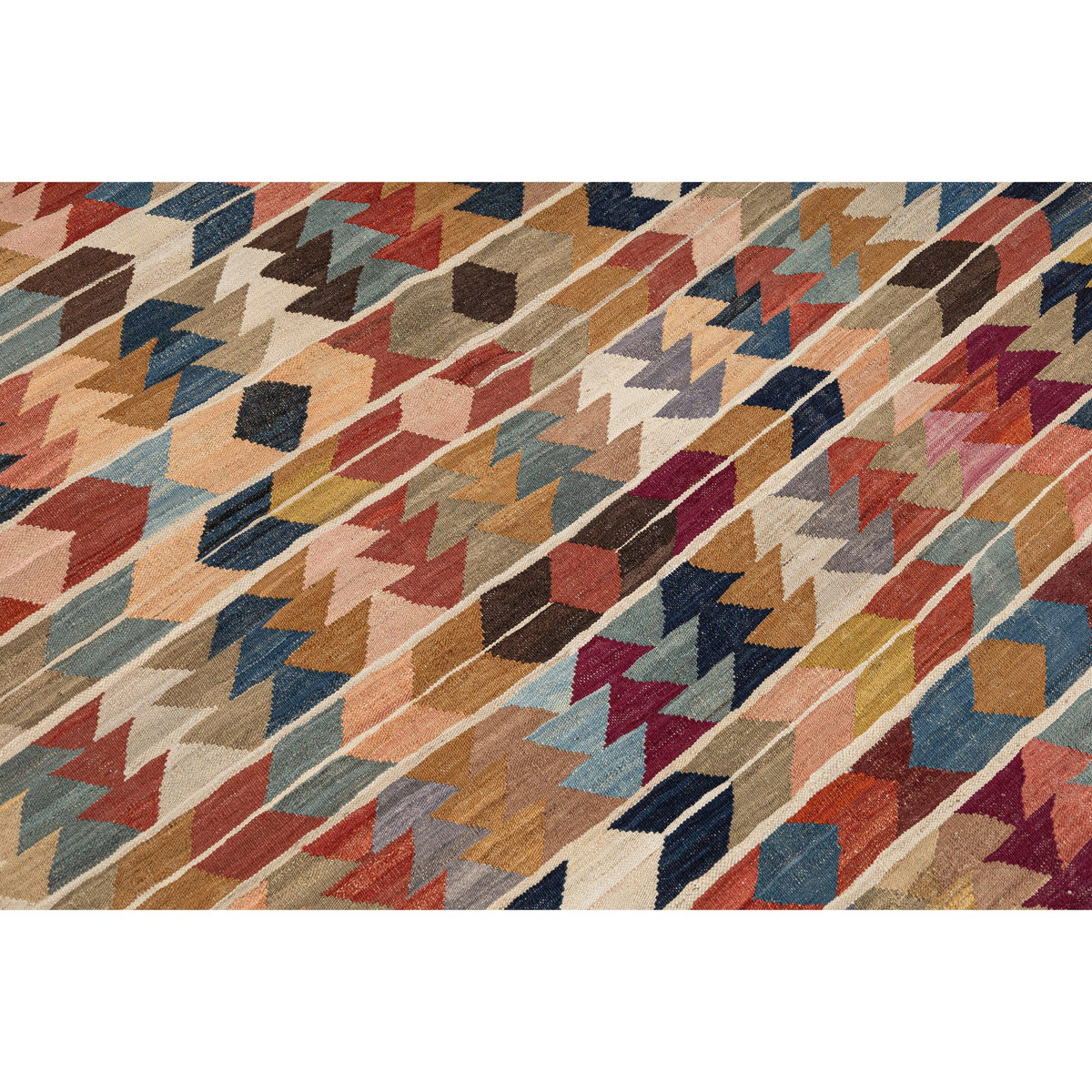 (5'1'' x 6'4'') Colorful Turkish Modern Design Kilim Medium Rug