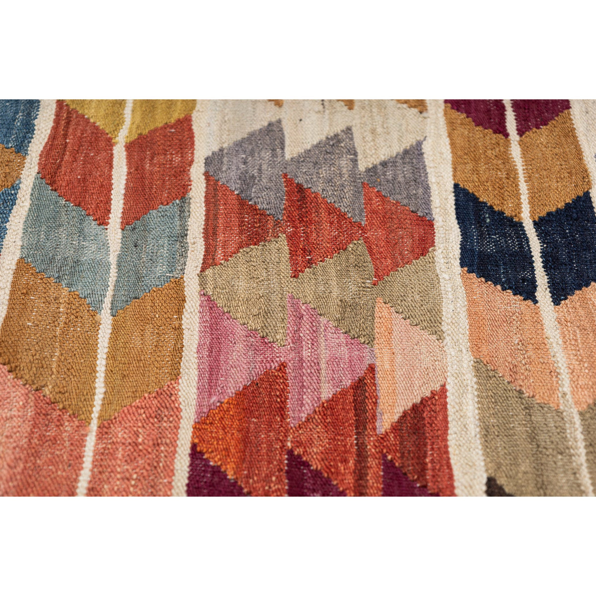 (5'1'' x 6'4'') Colorful Turkish Modern Design Kilim Medium Rug