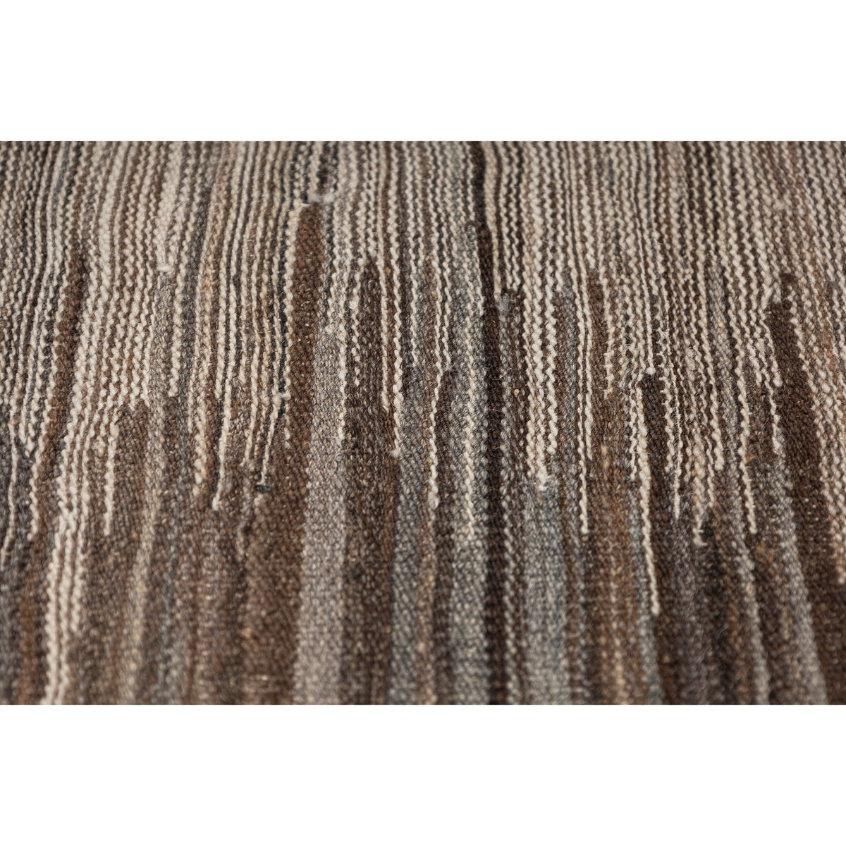 (5'8'' x 8'1'') Brown Beige Modern Design Turkish Kilim Rug