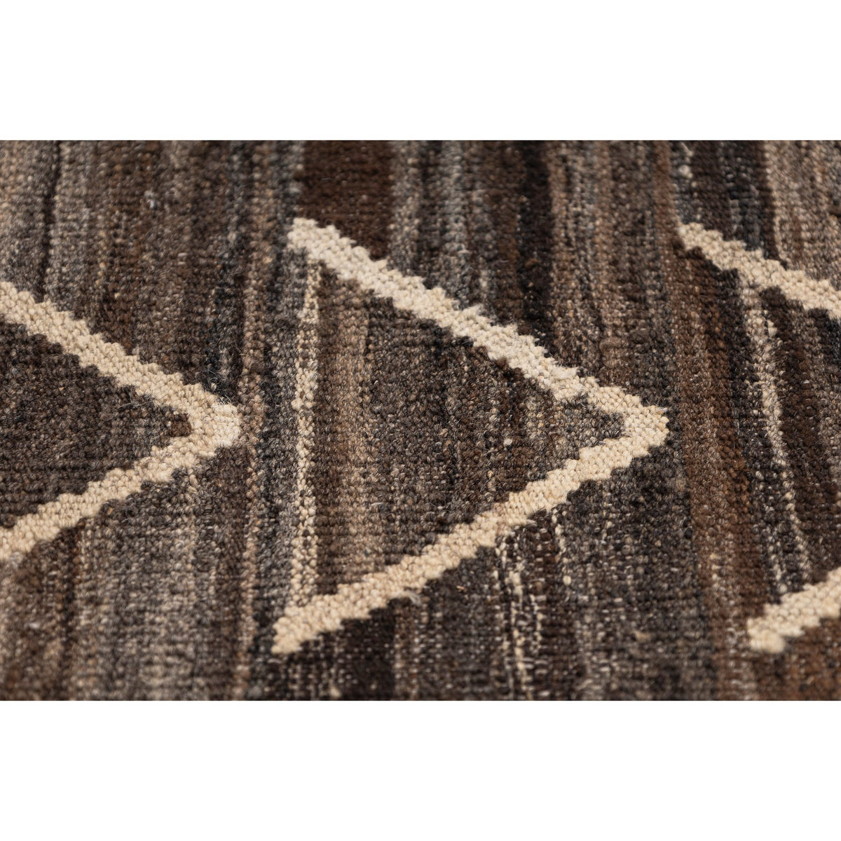 (5'1'' x 6'10'') Brown Beige Moroccan Design Kilim Rug