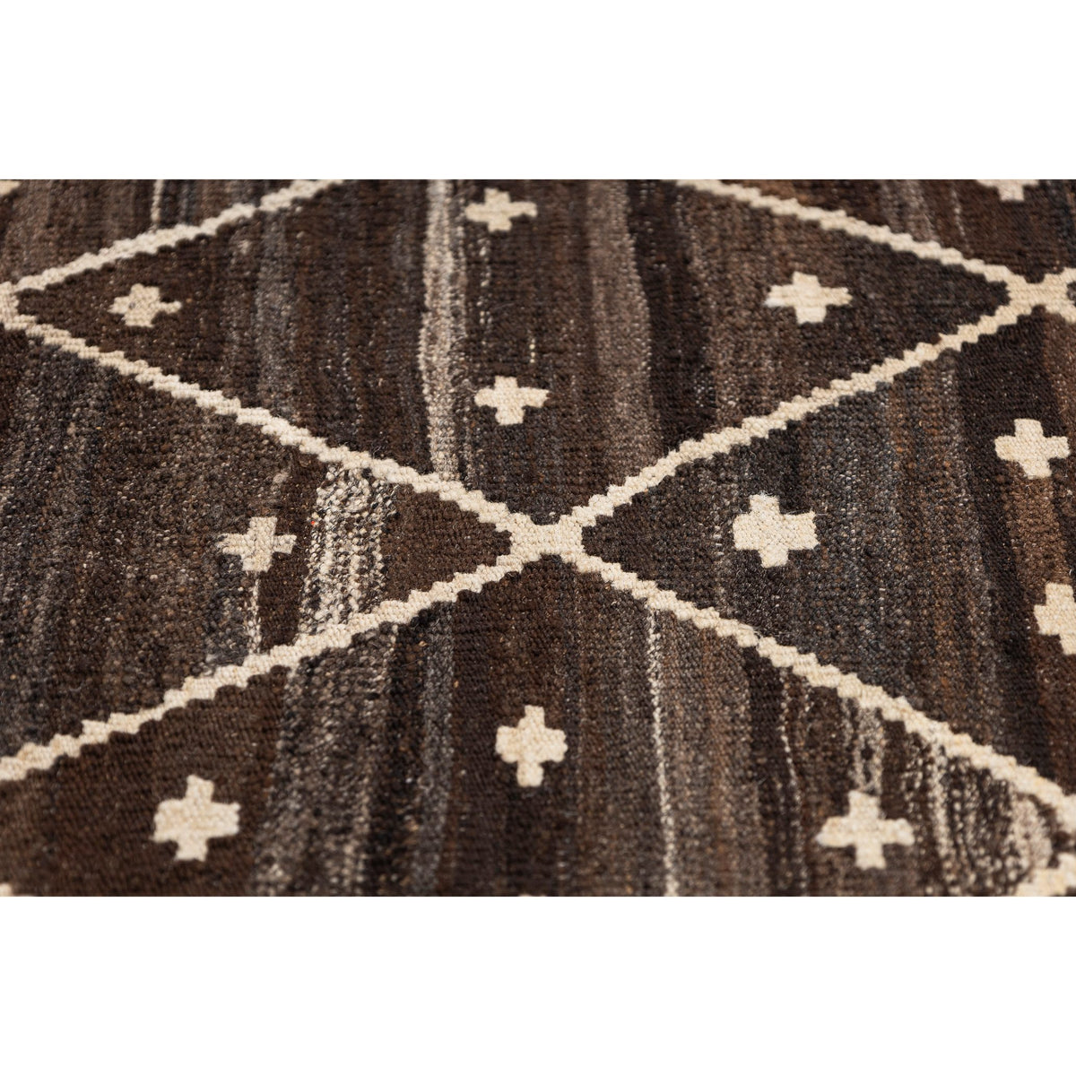 (5'9'' x 8'2'') Brown Moroccan Design Kilim Rug