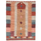 (5'1'' x 6'8'') New Modern Neutral Scatter Turkish Kilim Rug