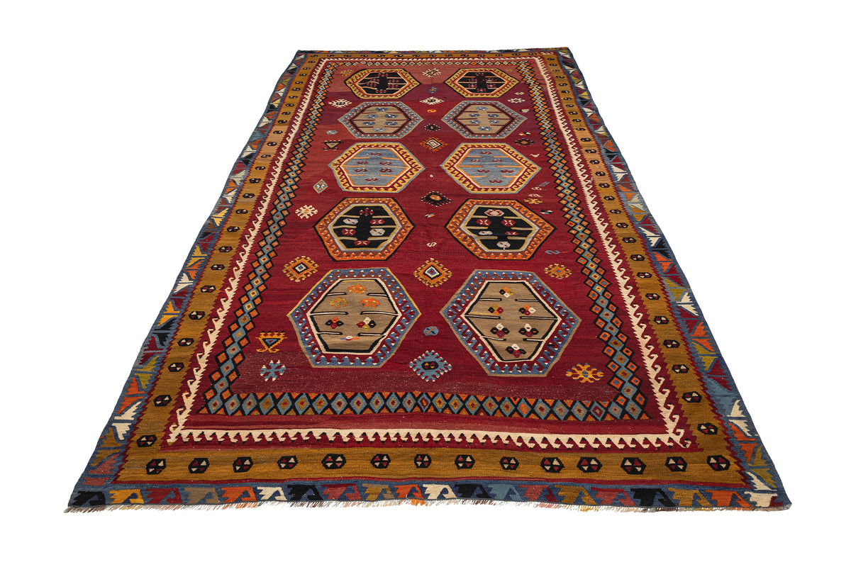 Handmade Oriental Turkish Kilim Large Rug