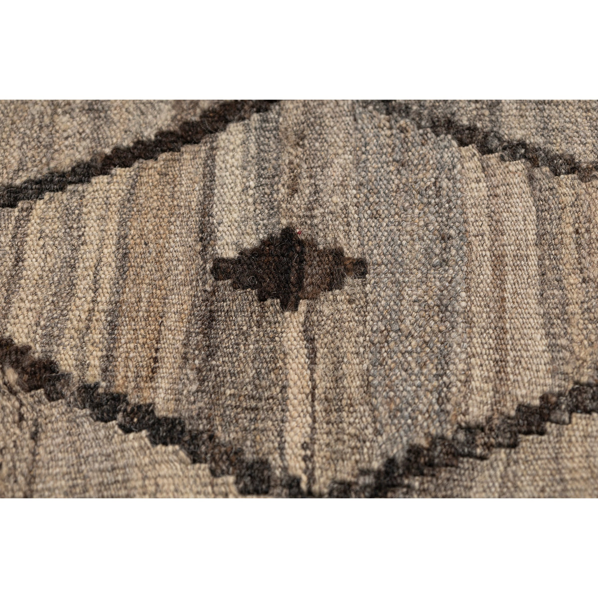 (8'8'' x 9'4'') Brown Turkish Large Kilim Rug