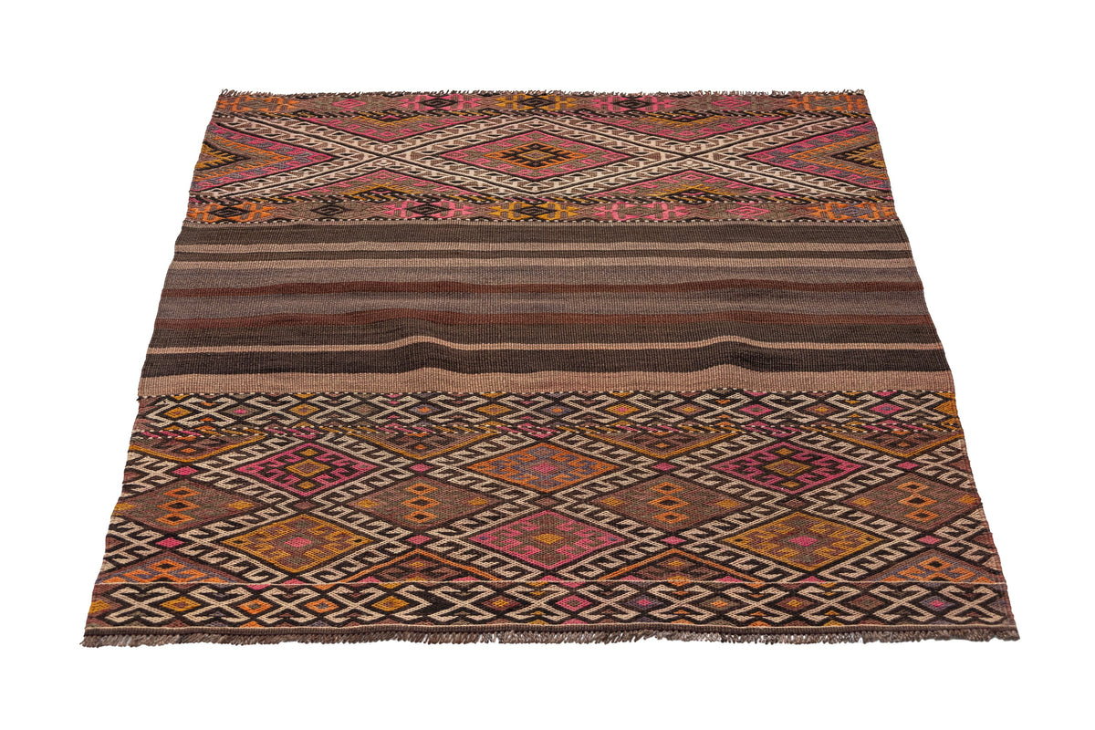 (3' x 3'10'') Handwoven Vintage Small Kilim Rug