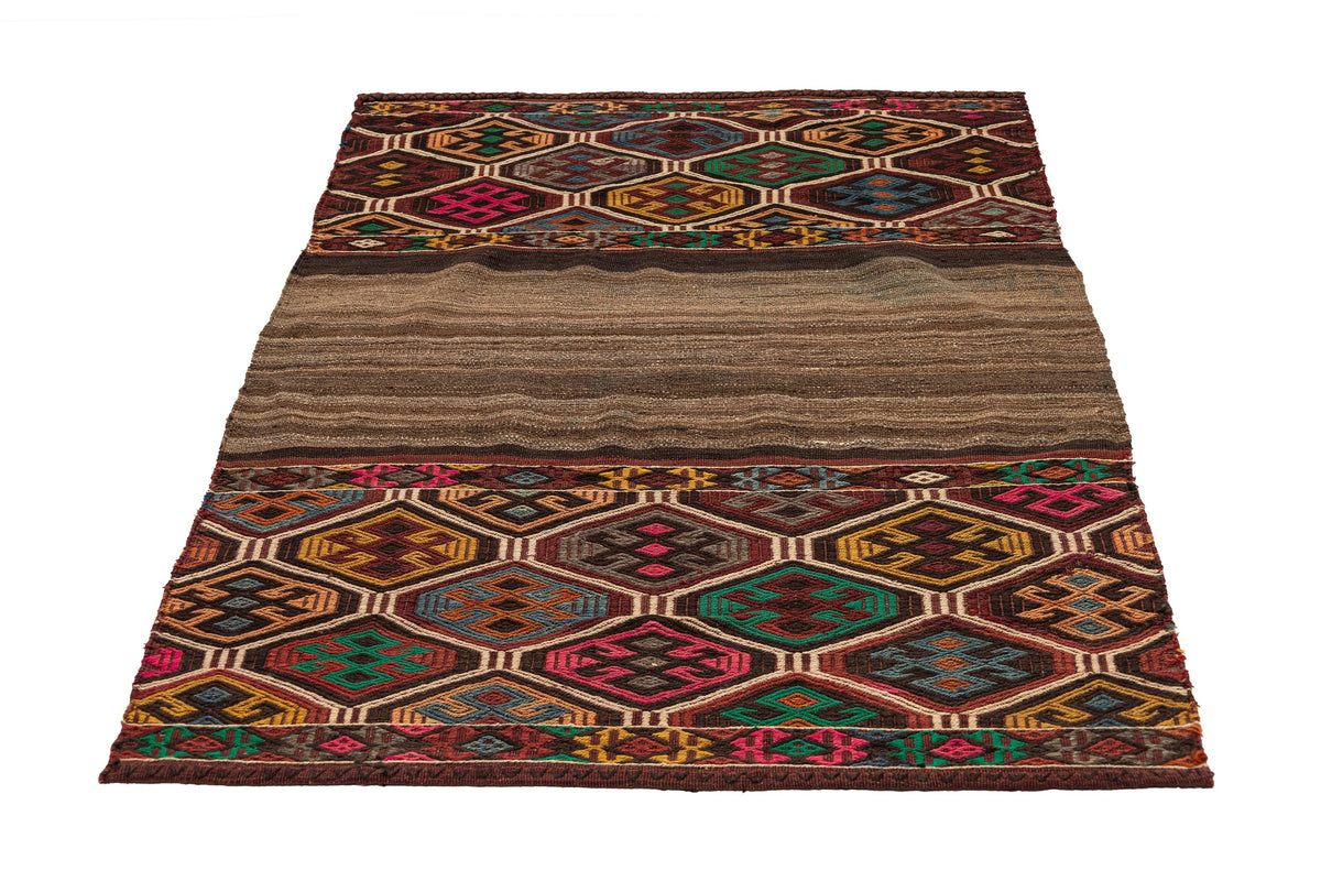 (3'8'' x 5'5'') Handwoven Vintage Small Kilim Rug