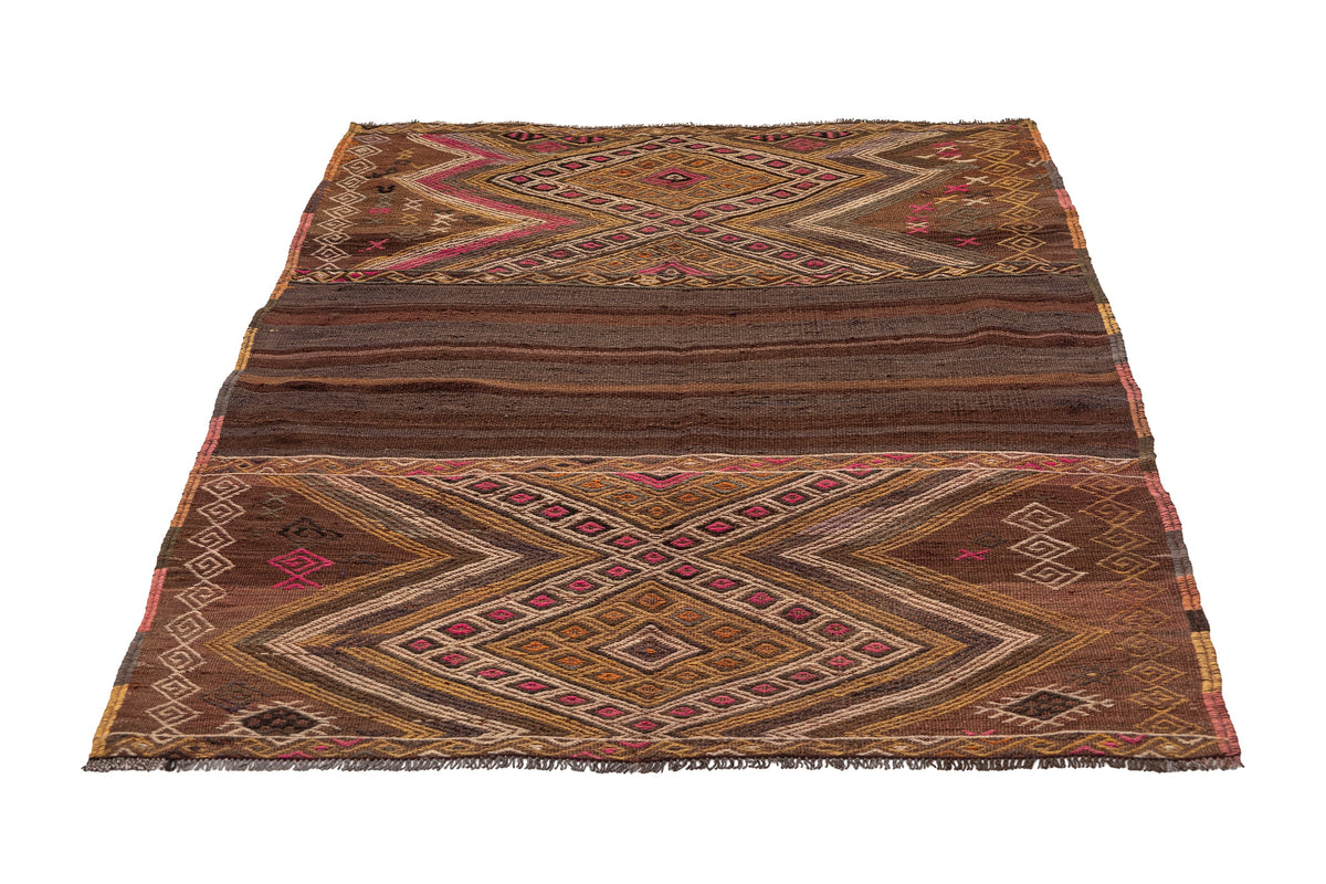 (4' x 5'2'') Handwoven Vintage Small Kilim Rug