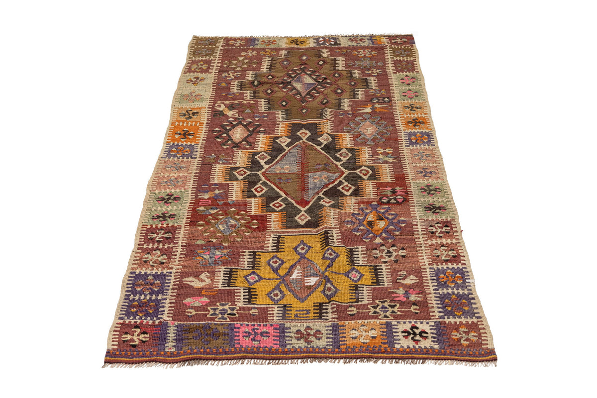 (2'6'' x 5'5'') Oriental Authentic Small Kilim Rug