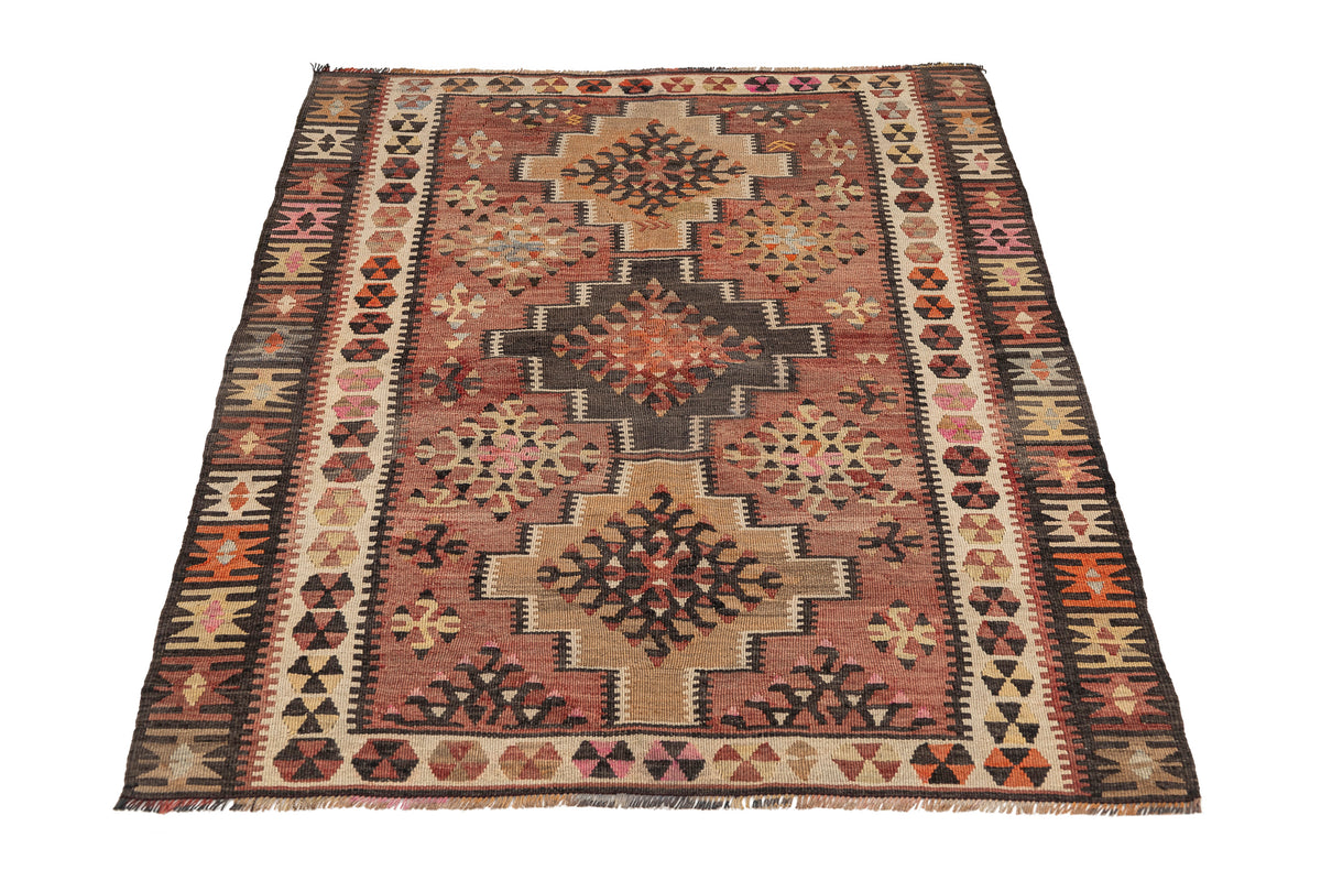 Handmade Oriental Turkish Kilim Small Rug