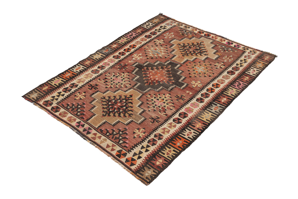 Handmade Oriental Turkish Kilim Small Rug