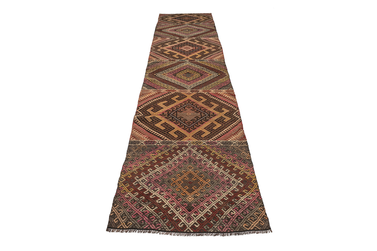 Handmade Oriental Turkish Kilim Runner Rug