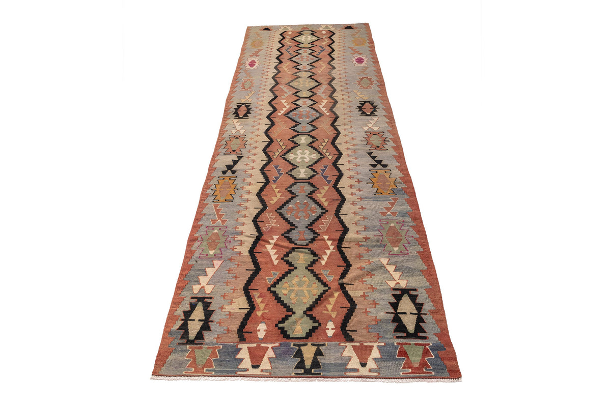 (3'4'' x 11') Oriental Authentic Kilim Runner Rug