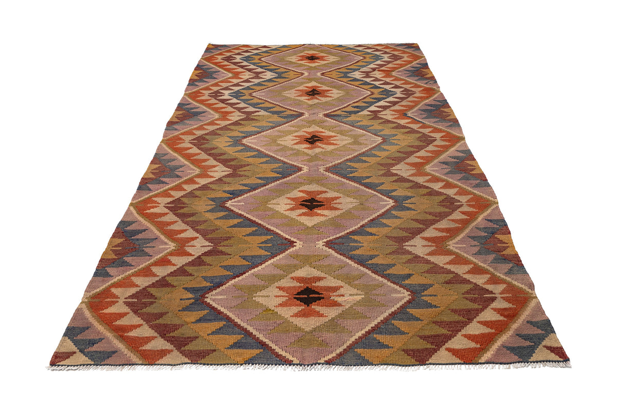 (5' x 9'5'') Handwoven Vintage Geometric Kilim Rug