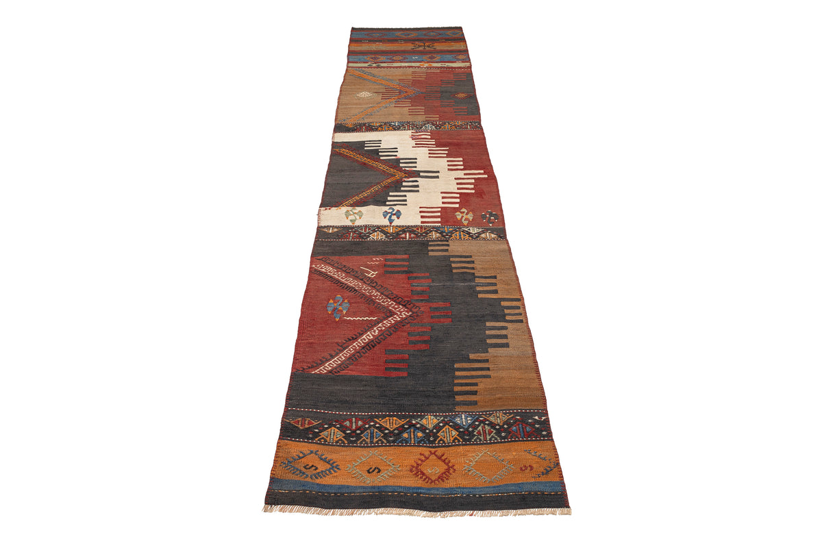 Handmade Oriental Turkish Kilim Runner Rug