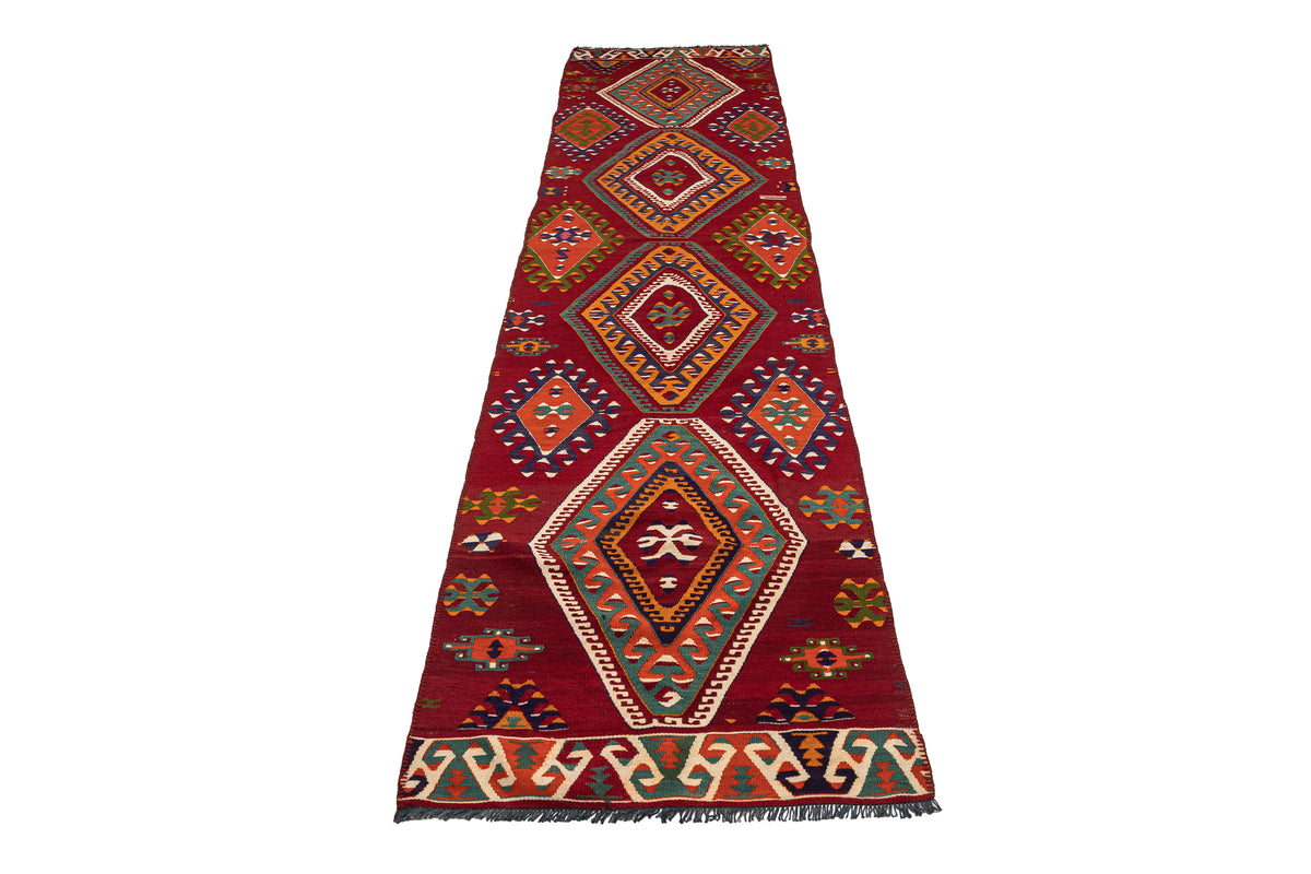 Handmade Oriental Turkish Kilim Runner Rug