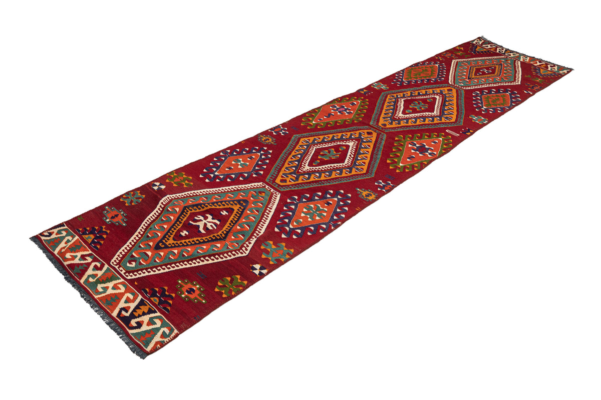 Handmade Oriental Turkish Kilim Runner Rug