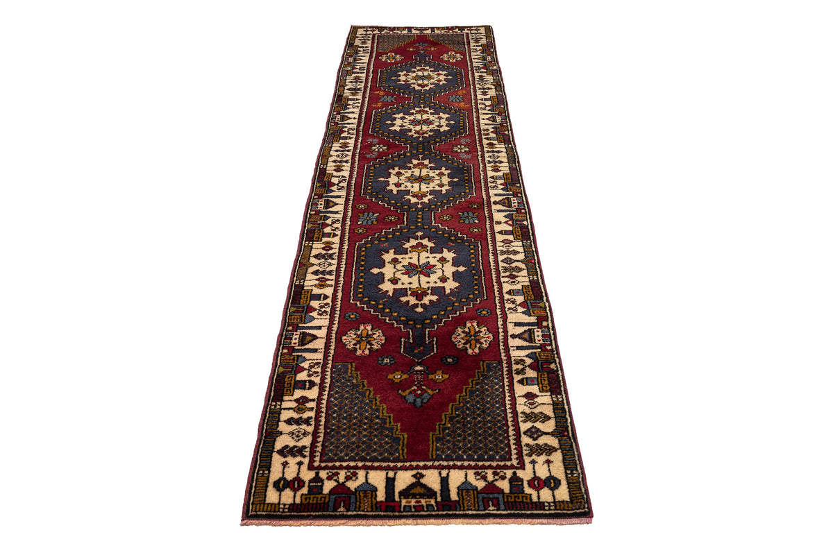 (2'4" x 9'9") Handmade Turkish Oriental Runner Rug