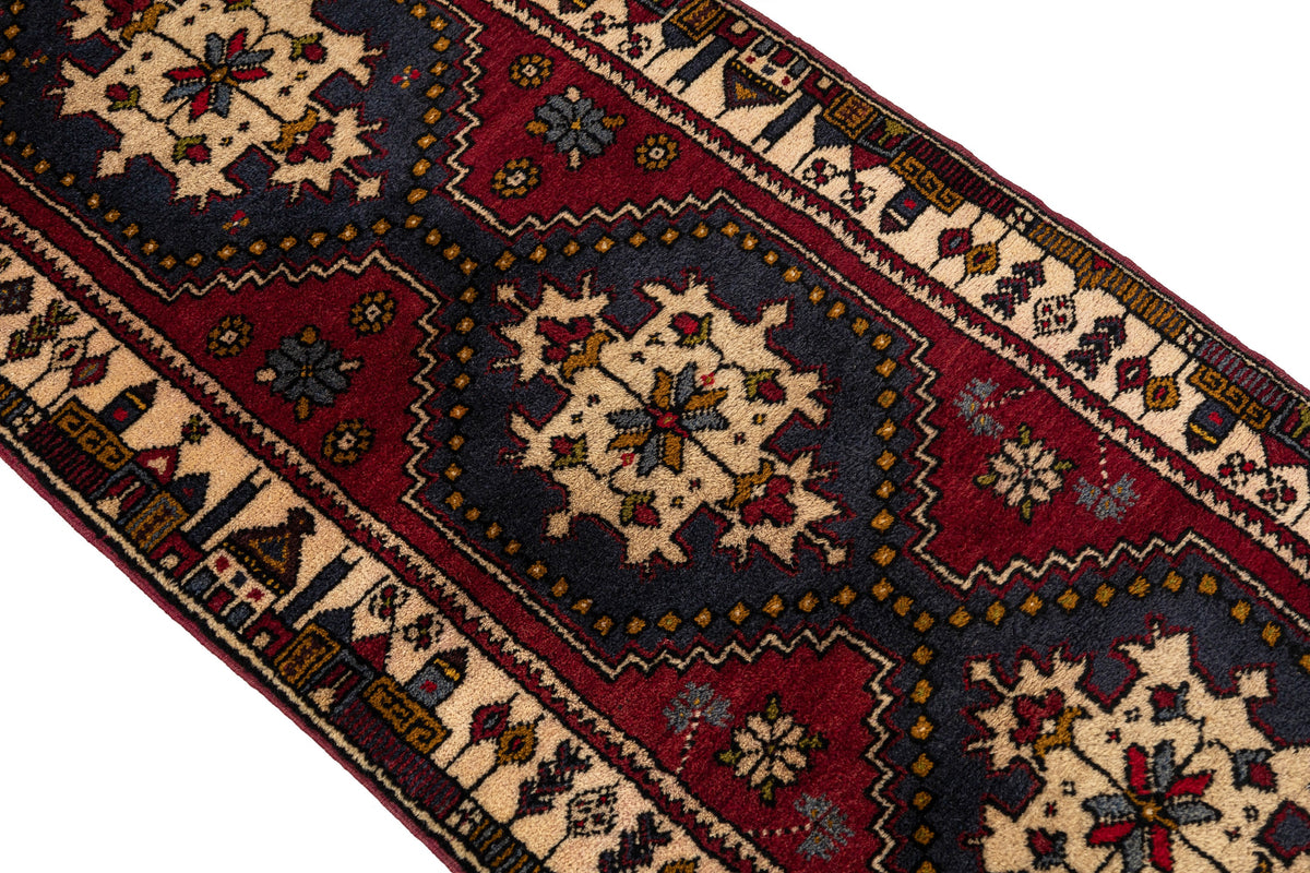 (2'4" x 9'9") Handmade Turkish Oriental Runner Rug