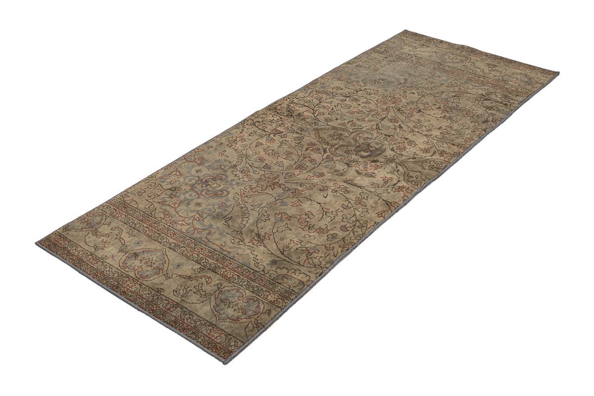 (2'5" x 6'5") Vintage Turkish Neutral Runner Rug